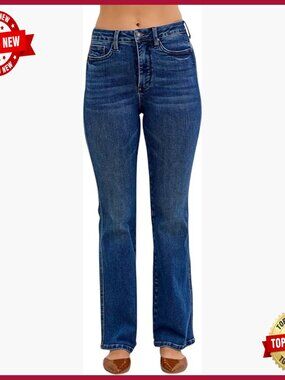 High Waist Tummy Control Bootcut Jeans, 30" Inseam for Petites